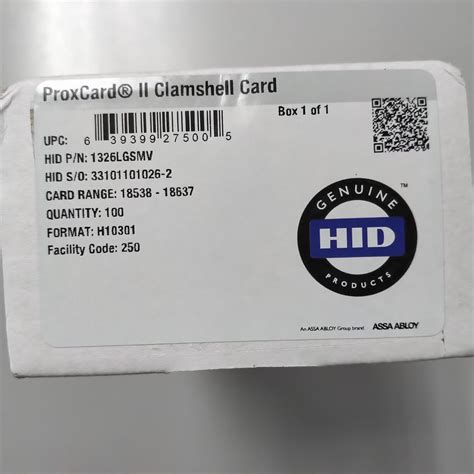 HID® Proximity™ 1326 ProxCard® II™ Clamshell Card